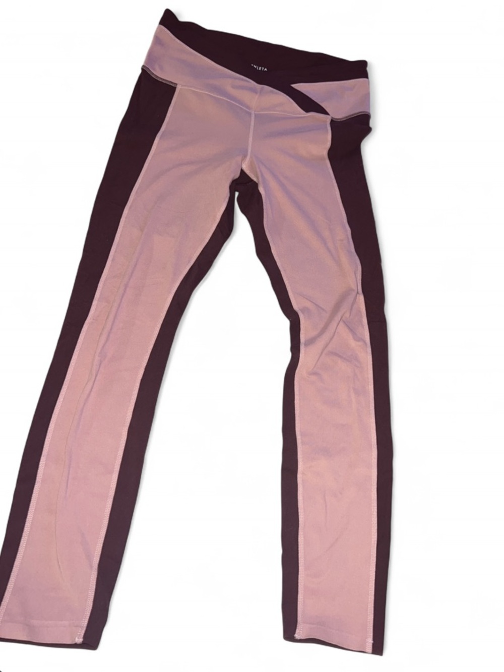 Athleta Pink and Plum Chroma 7/8 Tights